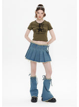 Lace Up Retro Short Sleeve T-shirt