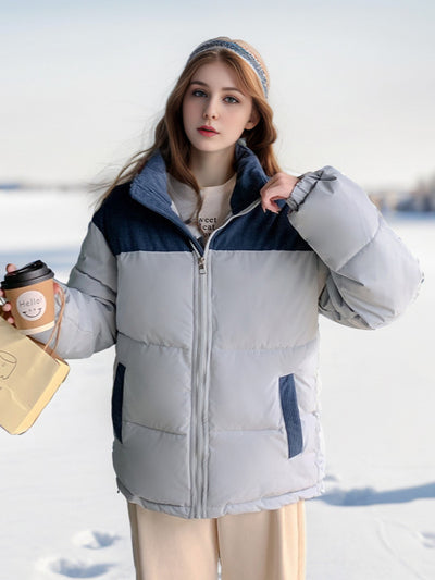 Large Size Loose Collar Cotton-padded Jacket Coat