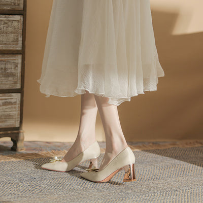 Pointed Platform Heels Wedding Shoes
