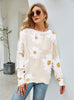 Women Sunflower Flower Sweater