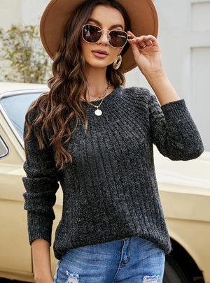 Long-sleeved Round Neck Sweater