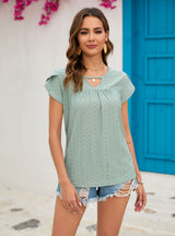 Solid Color Short Sleeve Loose T-shirt