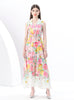 Sleeveless Floral Print Long Dress