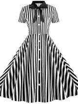 Short-sleeved Butterfly Knot Dress