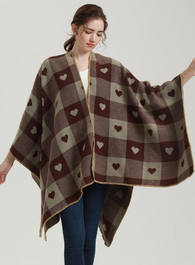 Ethnic Cape Coat Warm Cashmere Shawl Scarf
