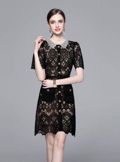 Black Lace Sexy Slim Dress