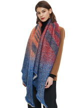 Winter Thick Striped Diagonal Scarf