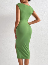 Sexy Openwork Hip Knitted Sleeveless Dress