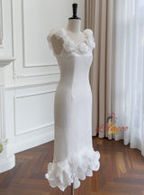 Strap Party White Banquet Dress