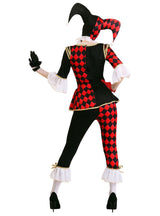 Halloween Black and Red Plaid Clown Costume