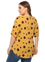 Polka Dot Printing Loose Short Sleeve T-shirt