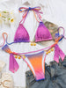 Sexy Gradient Printed Shell Accessories Bikini