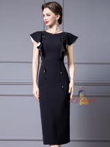 Black Beading Mother Of The Bride Dress