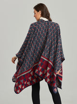 Fashion Split Shawl Cloak Retro Shawl