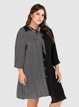 Plus Size Spliced Irregular Dress