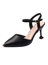 Sexy Black Buckle Sandals