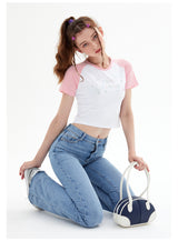 Short Slim Color Matching Top