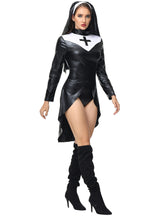 Halloween Leather Nun PU Leather Costume