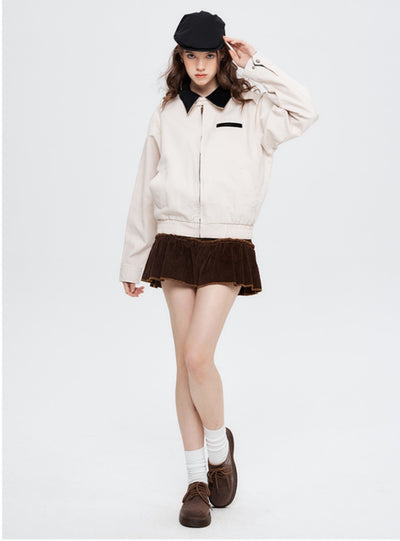 POLO Collar Coat Casual Jacket Top