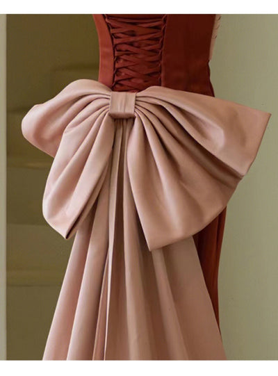 Mermaid Strapless Pleats Prom Dress