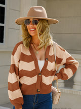 V-neck Knitted Short Cardigan Jacket