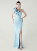 Mermaid One Shoulder Split Beading Prom Dress