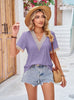 V-neck Loose Short Sleeve T-shirt