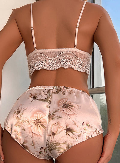 Sexy Lace Suspender Two-piece Pajamas Set