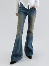 Elastic Slim Washed Blue Jeans