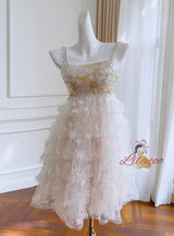 Suspender Sequins Backless Dress