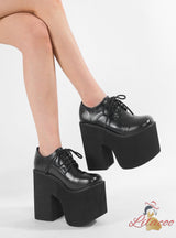 Round-headed Thick-soled Thick Heel Shoes