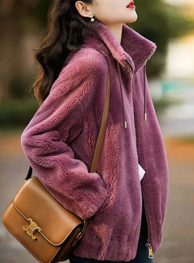 Imitation Lambswool Thick Turtleneck Coat