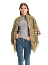 Bristle Large Plaid Square Scarf Shawl