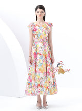 Printed Sleeveless Slim Dress