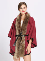 Belt Cardigan Shawl Woolen Coat