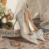 Crystal Stiletto Heels Wedding Shoes