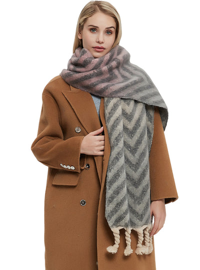 Thick Knotted Thick Braid Scarf