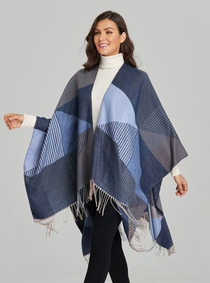 Fringed Split Warm Cashmere Cloak