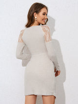 Women's Slim Lace Long Sleeve Dress