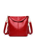 Large Capacity Soft Leather Bucket Bag Shoulder Bag