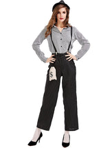 Halloween Costume Striped Black and White Suit Cosplay