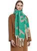 Thickened Tassel Jacquard Letter Scarf