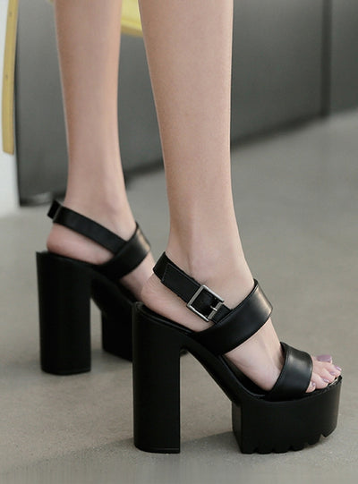 Thick Heels and High Heels Roman Sandals