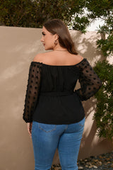 Plus Size Solid Color Stitching Shirt Top