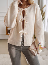 Casual Loose Cardigan Solid Color Sweater