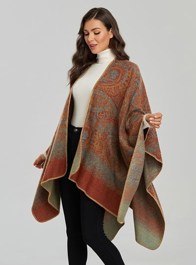 Retro National Wind Split Warm Cloak