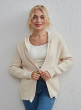 Cardigan Imitation Mink Zipper Sweater