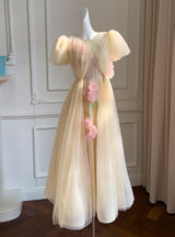 Fashion Round Neck Gauze Pleats Dress