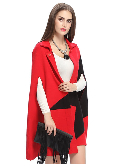 Knitted Cardigan Shawl Woolen Coat