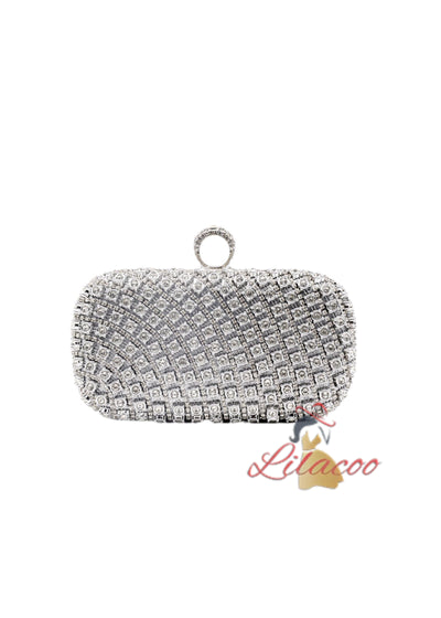 Diamond-studded Slung Handbag